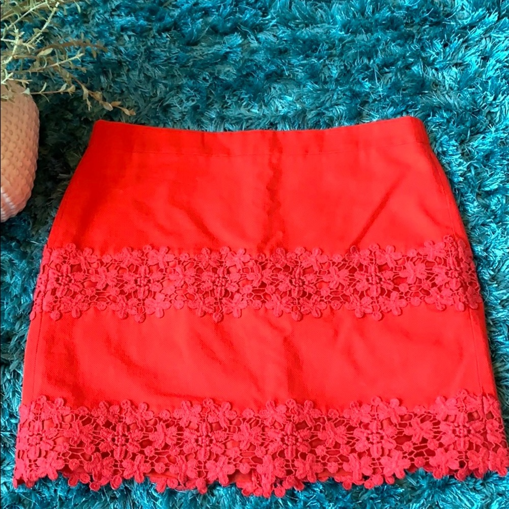 J. Crew Cherry Red Skirt